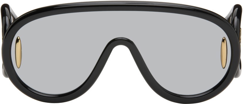 Solglasögon Loewe Wave Mask Sunglasses Svart | LW40108I 192337136399