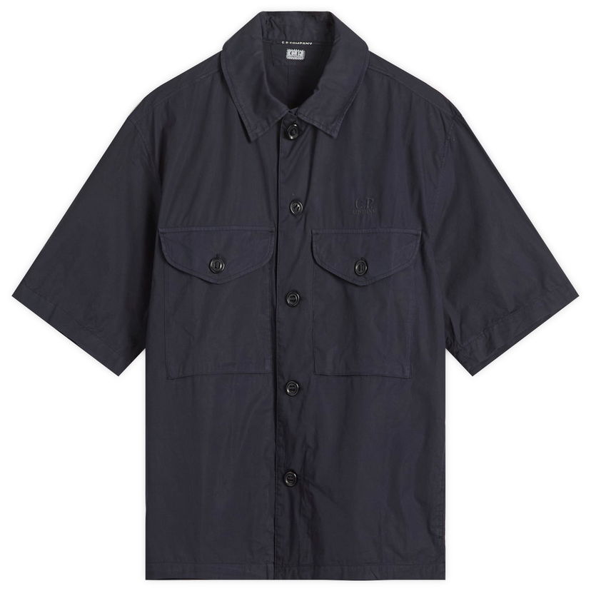 Skjorta C.P. Company C.P. Company Boxy Short Sleeve Shirt Mörkblå | 18CMSH236A-005328G-BLU