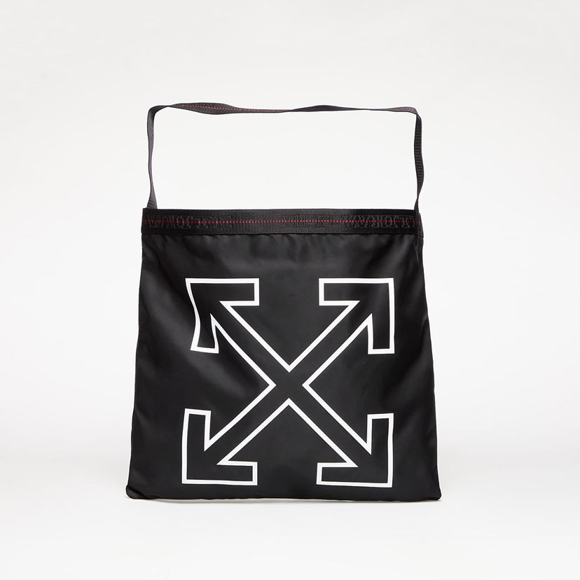 Tygpåse Off-White Black and White Heritage Tote Bag Svart | OMNA20LC99FAB0011001