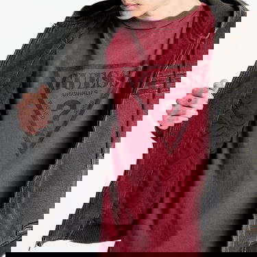 Sweatshirt GUESS Guess Originals Sanded Denim Hoodie Jacket Grå | M5RG85D4Y50-GWSB, 3