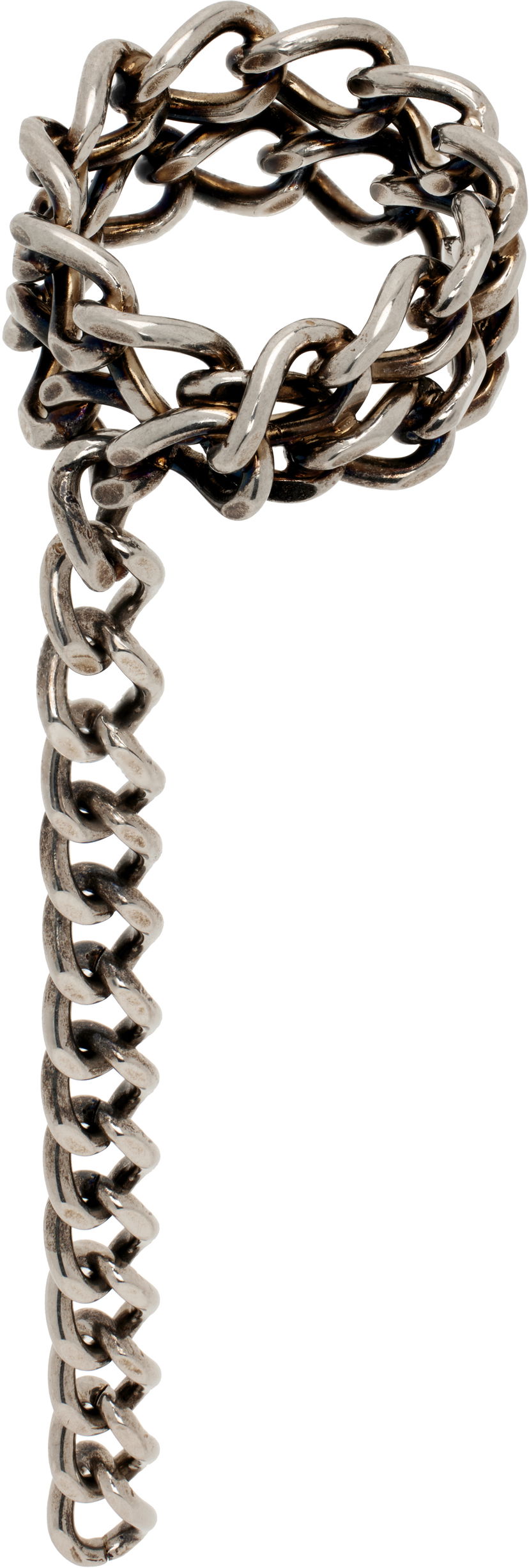 Ringa Dries Van Noten Dries Van Noten Curb Chain Ring Metallisk | 251-028216-061