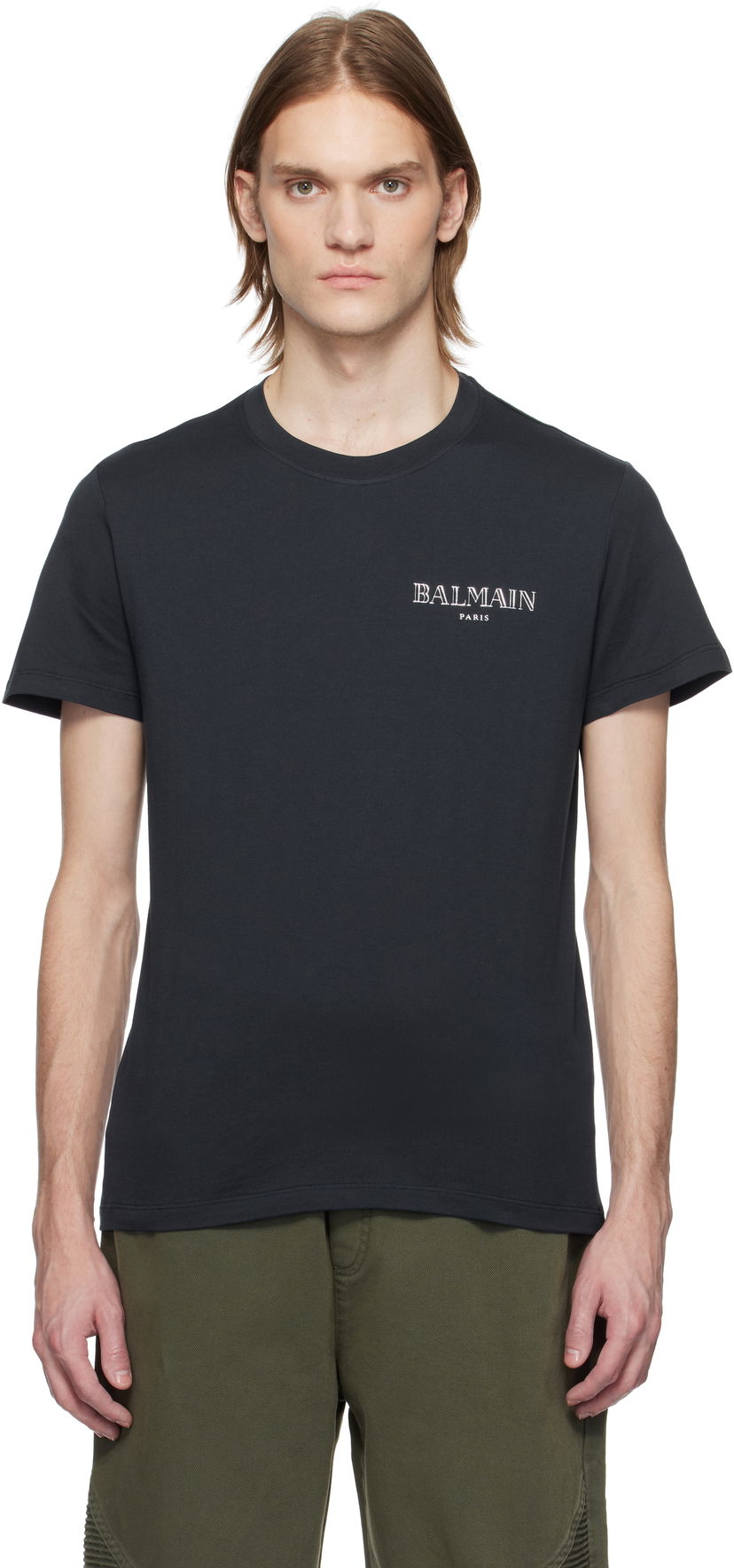T-shirt Balmain Balmain Vintage Gel T-Shirt Svart | EH0EF000BC98