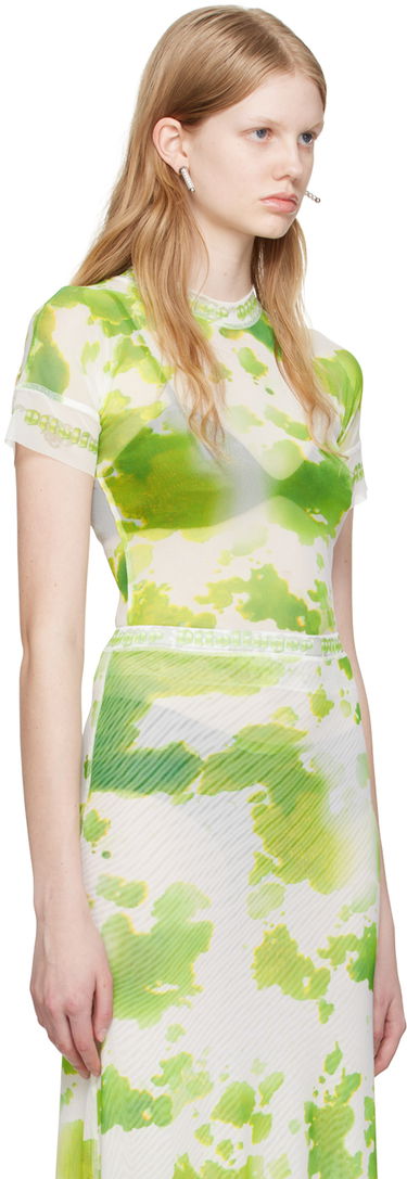 T-shirt Ottolinger Ottolinger Exclusive Tie-Dye Mesh T-Shirt Grön | 100117, 1