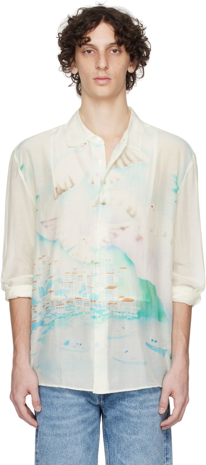 Skjorta OUR LEGACY Our Legacy Adorn Print Shirt Vit | M2252AS