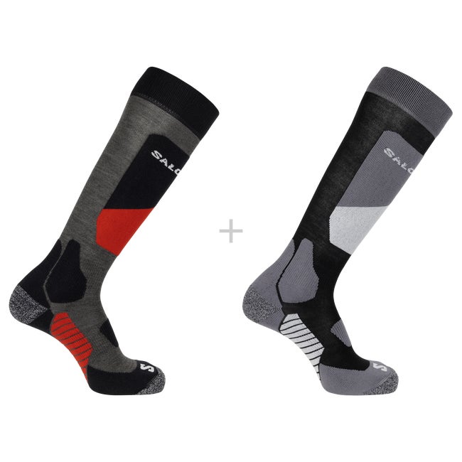 Strumpor Salomon Ski Socks Two Pack Grå | LC2168300, 0