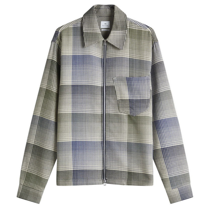 Skjorta Paul Smith Paul Smith Zip Front Plaid Shirt Flerfärgad | M2R-366Z-P22265-60
