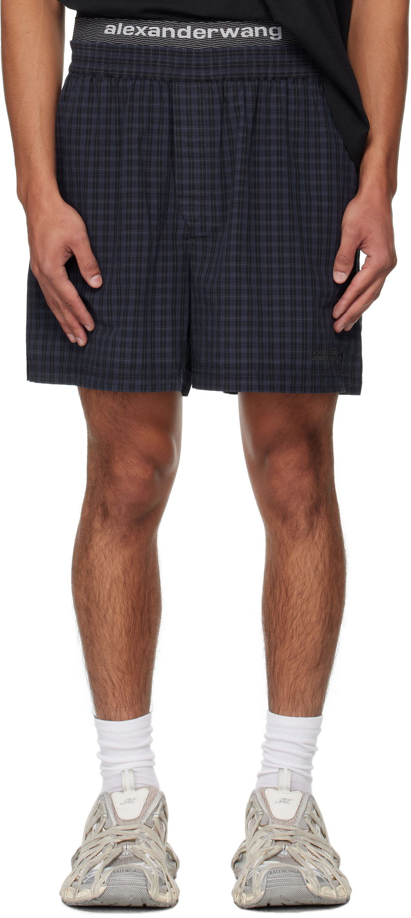 Shorts Alexander Wang Alexander Wang Graphic Shorts Mörkblå | 6WC3254099