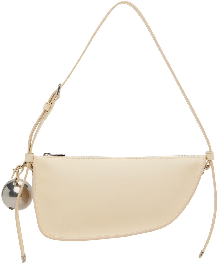Axelväska Burberry Mini Shield Sling Bag Vit | 8075852