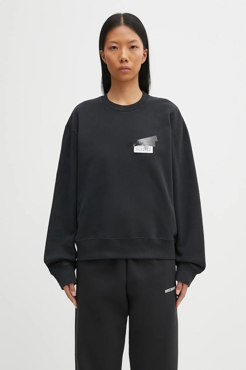 Sweatshirt Maison Margiela Printed Cotton Sweatshirt Svart | S62GU0143.M25024.899
