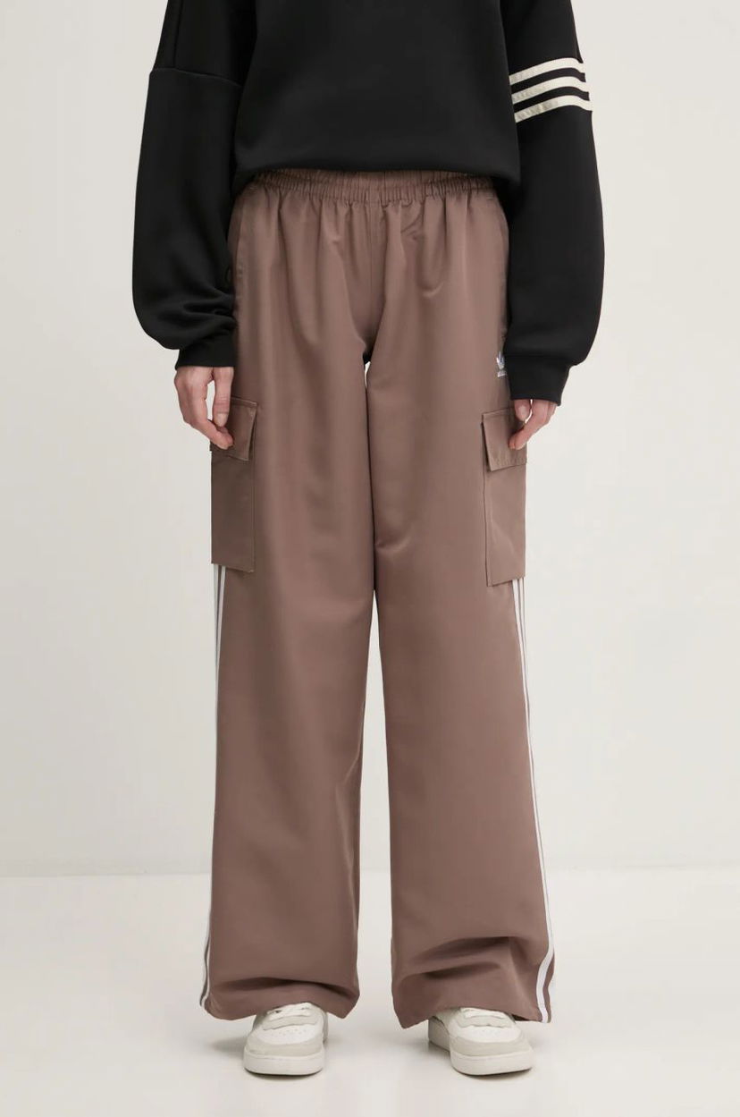 Träningsbyxor adidas Originals adidas Originals Adicolor 3-Stripe Cargo Pants High Waist Brun | JC8138