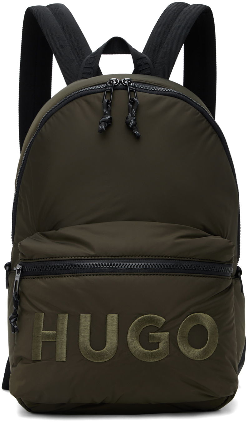 Ryggsäck BOSS Embroidered Logo Backpack Grön | 50529437