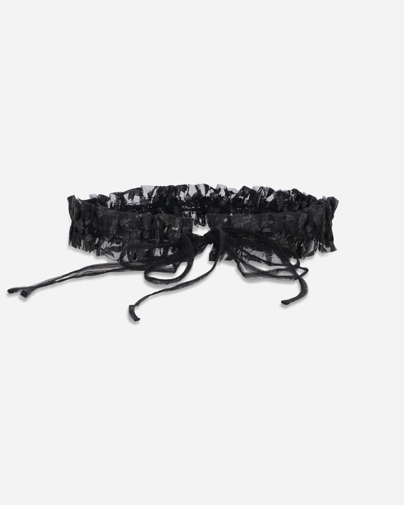 Bälten OpéraSPORT Coralie Lace Waist Belt with Ties Svart | A40FW25  4