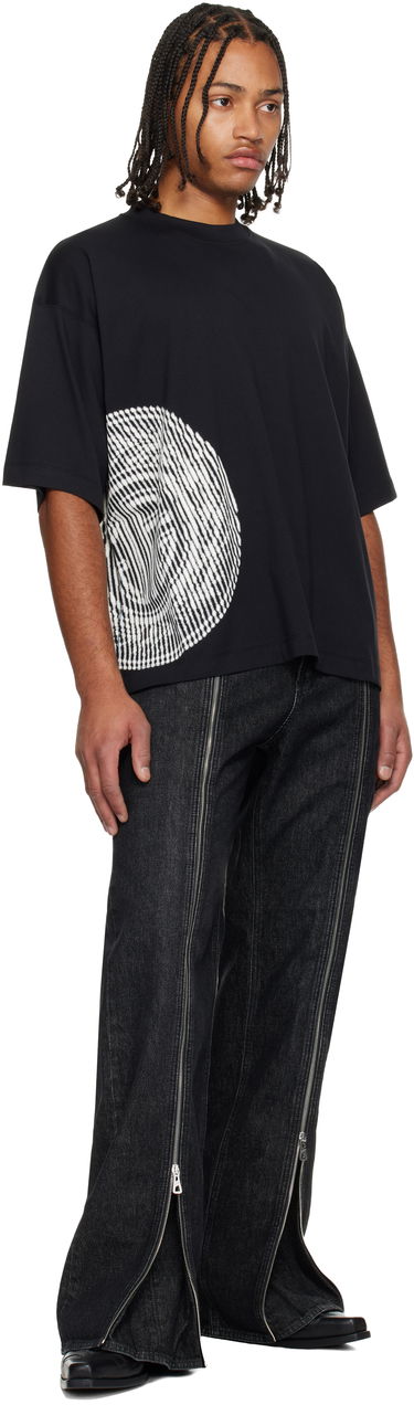 T-shirt Jean Paul Gaultier 'JPG' Laurier Stamp Oversized Crewneck T-shirt Svart | 25/04-U-TO377-J017-0001, 3