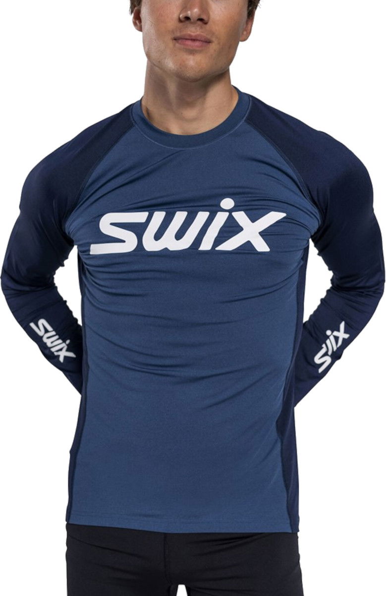 T-shirt SWIX RaceX Dry Long Sleeve T-Shirt Blå | 10097-23-75404
