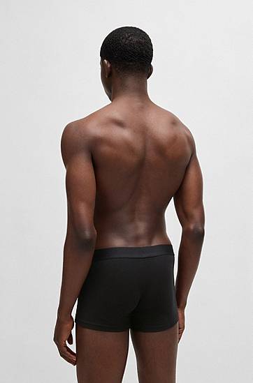 Boxare BOSS HUGO Trunks Three-Pack with Logo Waistbands Svart | 50532797, 1