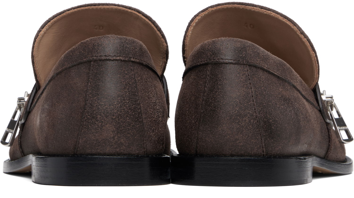 Sneakers och skor JW Anderson Suede Zipper Biker Loafers Brun | MC0002-LA0319, 1