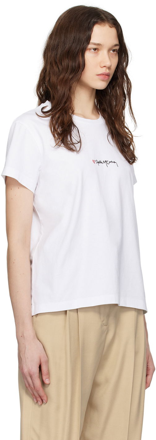 T-shirt Stella McCartney Stella McCartney Iconics Love Graphic T-Shirt Vit | 6J02733SPY52, 1
