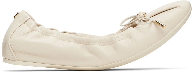 Skovård FERRAGAMO Salvatore Ferragamo Elasticated Ballerina Flats Beige | 779657