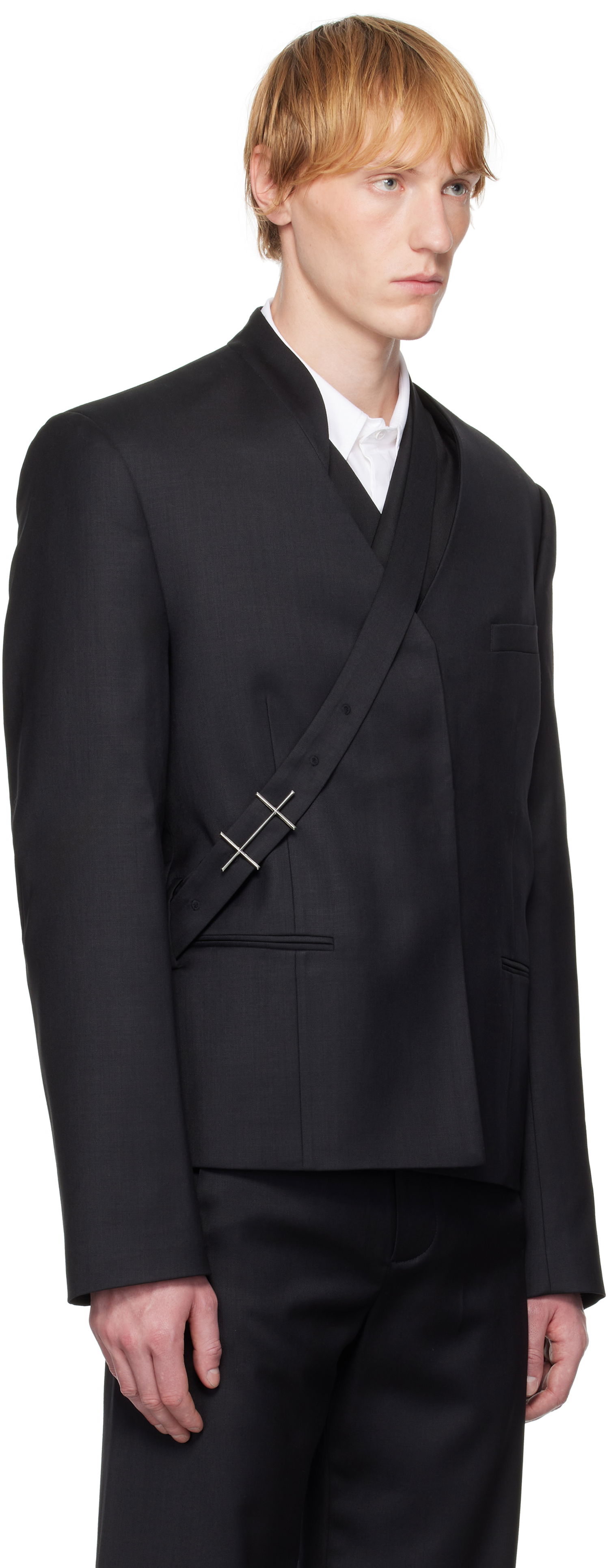 Jacka HELIOT EMIL HELIOT EMIL Aegis Wrap Blazer Svart | SS25_M_04_045_BLK01_CO, 1