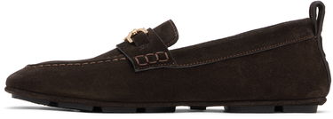 Sneakers och skor Versace Suede Driver Loafers Brun | 1017072_1A09892, 2
