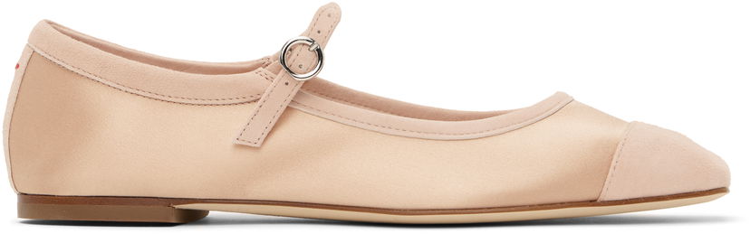 Tillbehör Aeyde Aeyde Uma Satin Toe-Cap Ballerina Flats Rosa | A11-FL-RKLS08FL169-SS25-960-067