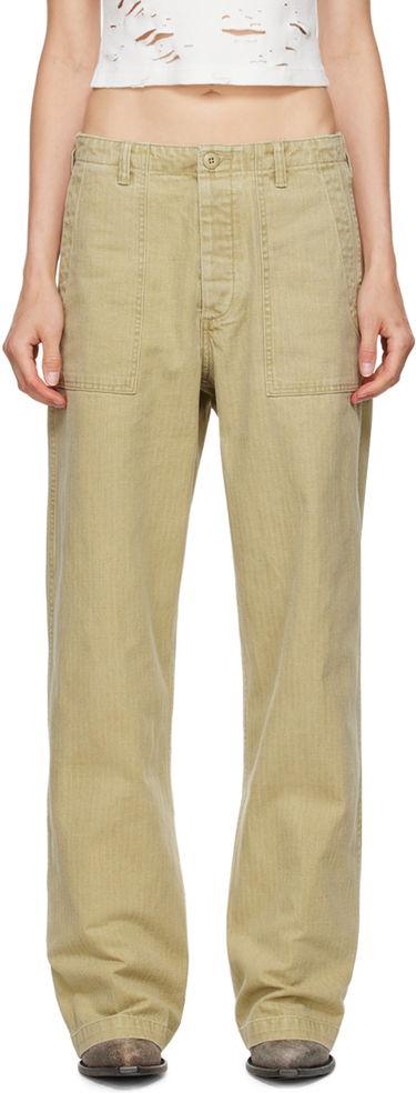 Byxor R13 R13 Wide Leg Trousers Beige | R13WR077-R381B, 0