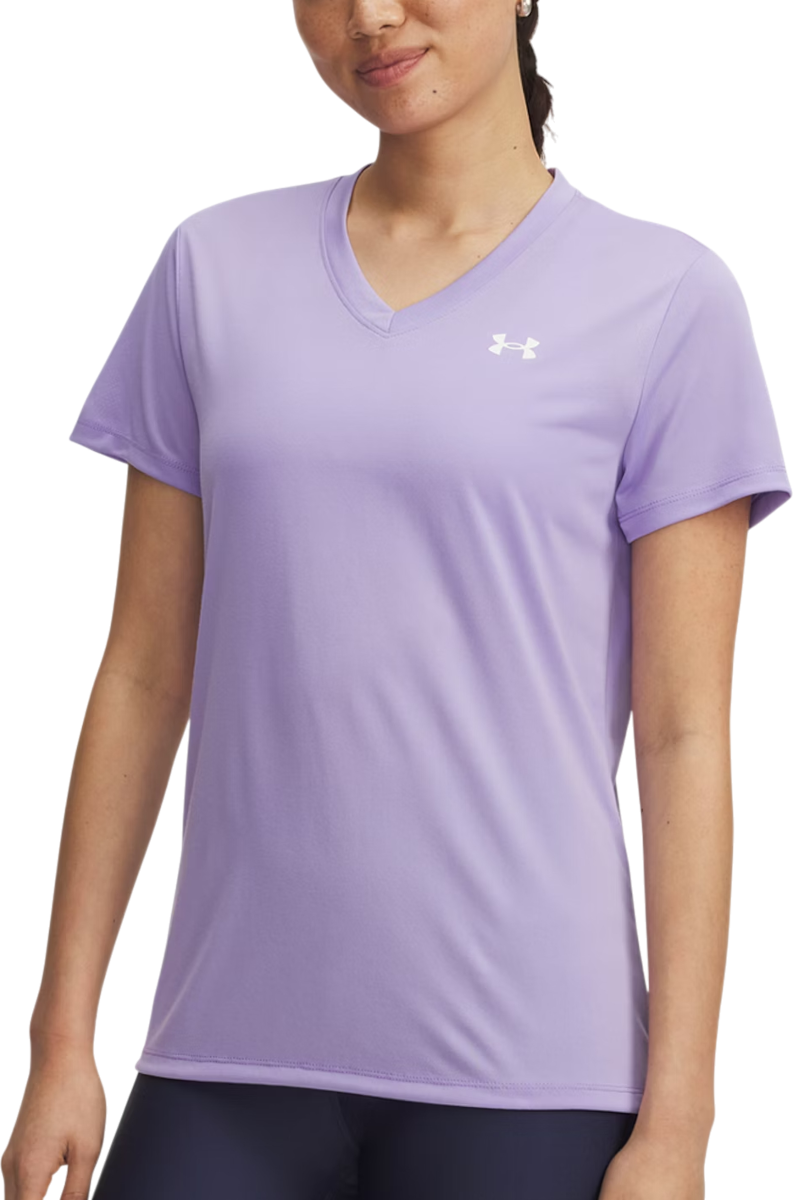 T-shirt Under Armour V-Neck Short-Sleeve Tech SSV Solid T-Shirt Purpur | 1384229-538