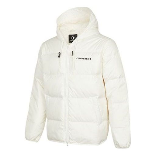 Pufferjacka Converse Hooded Down Jacket Vit | 10021981-A03, 0