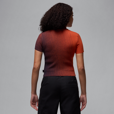 Sweater Jordan Air Jordan Knitted Zip-Up Top Orange | HF9438-540, 2