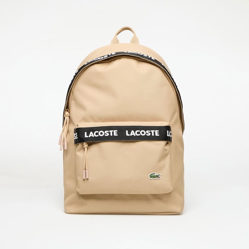 Ryggsäck Lacoste Lacoste Tape Viennois Backpack Beige | NU4685NZ Q94