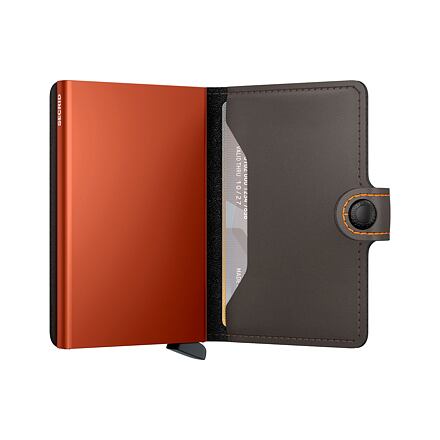 Plånbok Secrid Miniwallet - Matte - Truffle & Orange Svart | MM-Truffle-Orange, 1