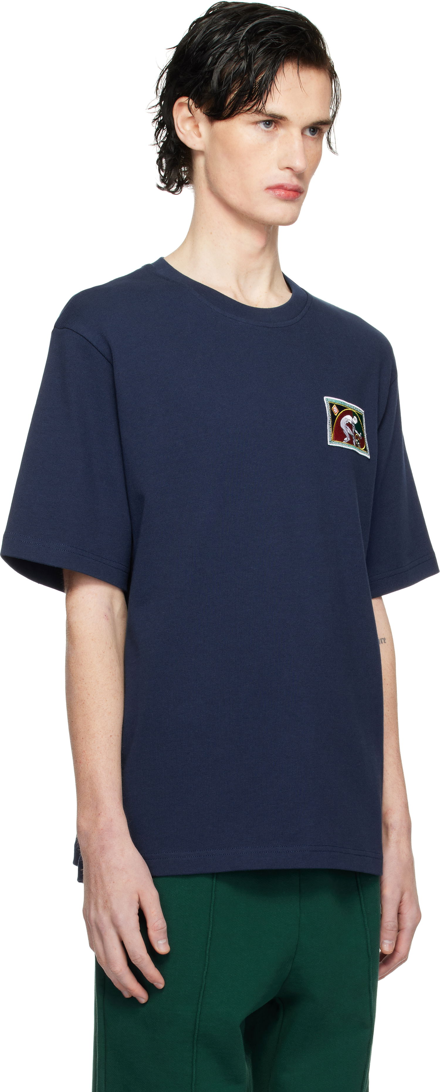 T-shirt Casablanca Fibonacci Patch T-Shirt Mörkblå | MPS25-JTS-027-03, 1