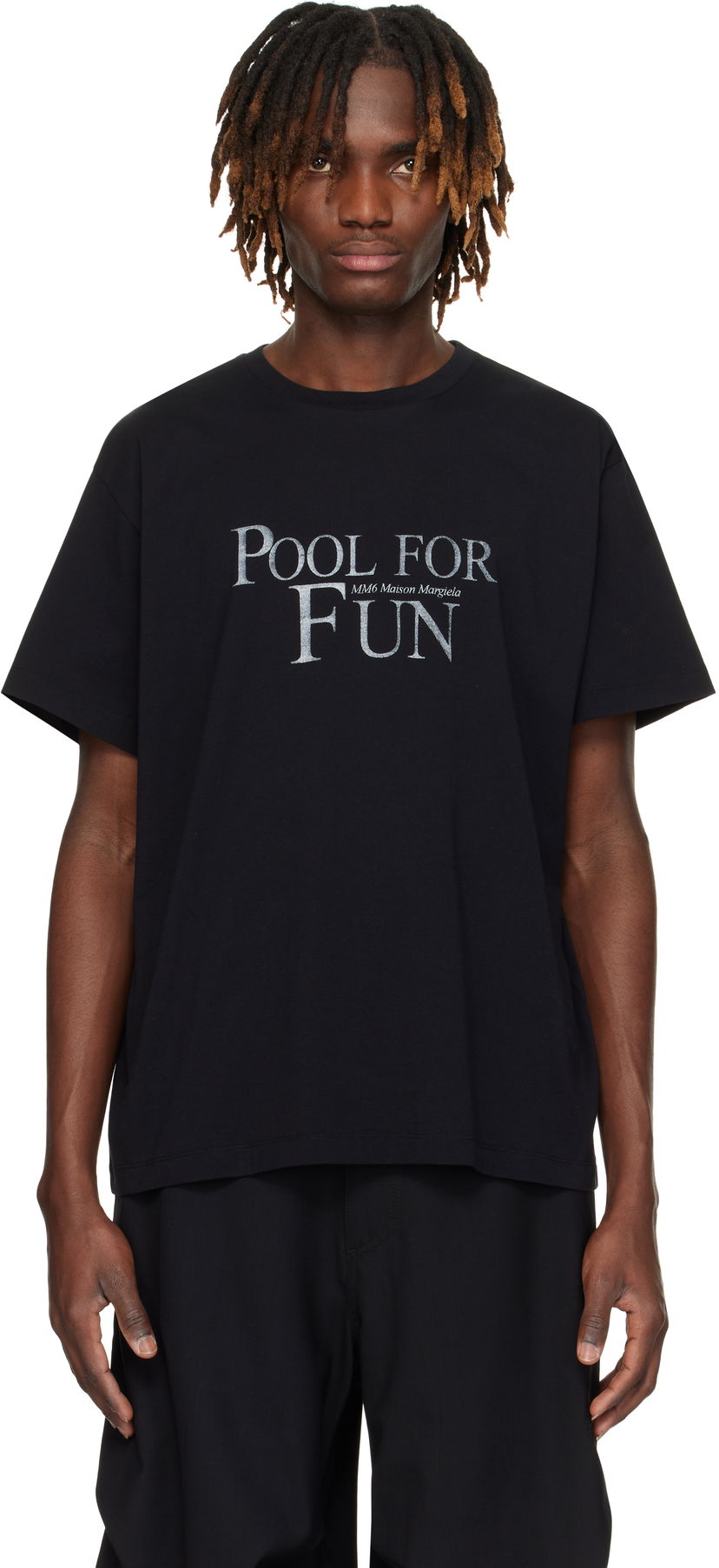 T-shirt Maison Margiela MM6 Maison Margiela 'Pool For Fun' T-Shirt Svart | SH0GC0044 S24312
