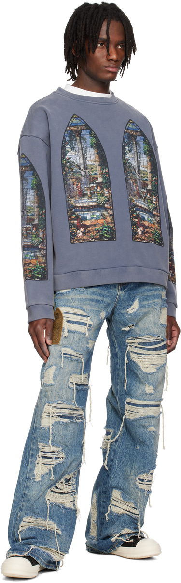 Sweatshirt Who Decides War Who Decides War Apparent Crewneck Sweatshirt Blå | 1110030010SS25, 3