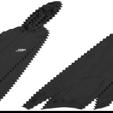 Sweatshirt VETEMENTS Embroidered Logo Hoodie Svart | UE64HD300B, 0