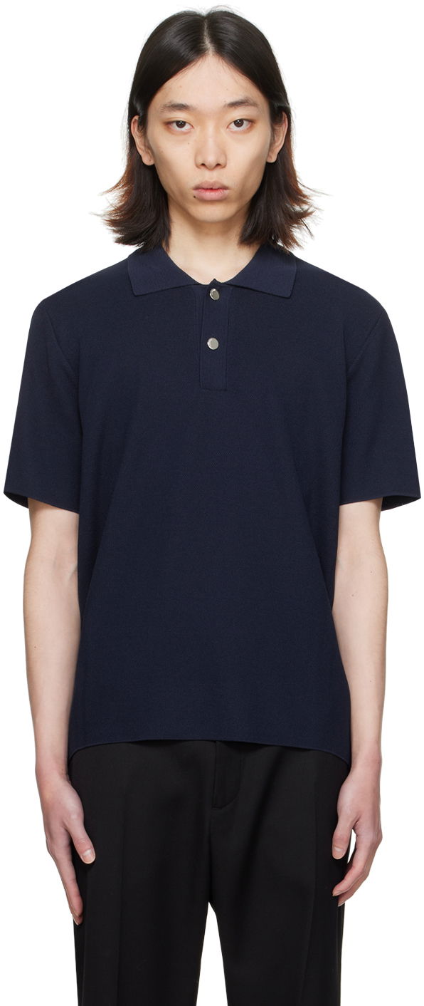 T-shirt Jacquemus 'Le polo maille' Polo Tee Mörkblå | 24E245KN296-2379, 0