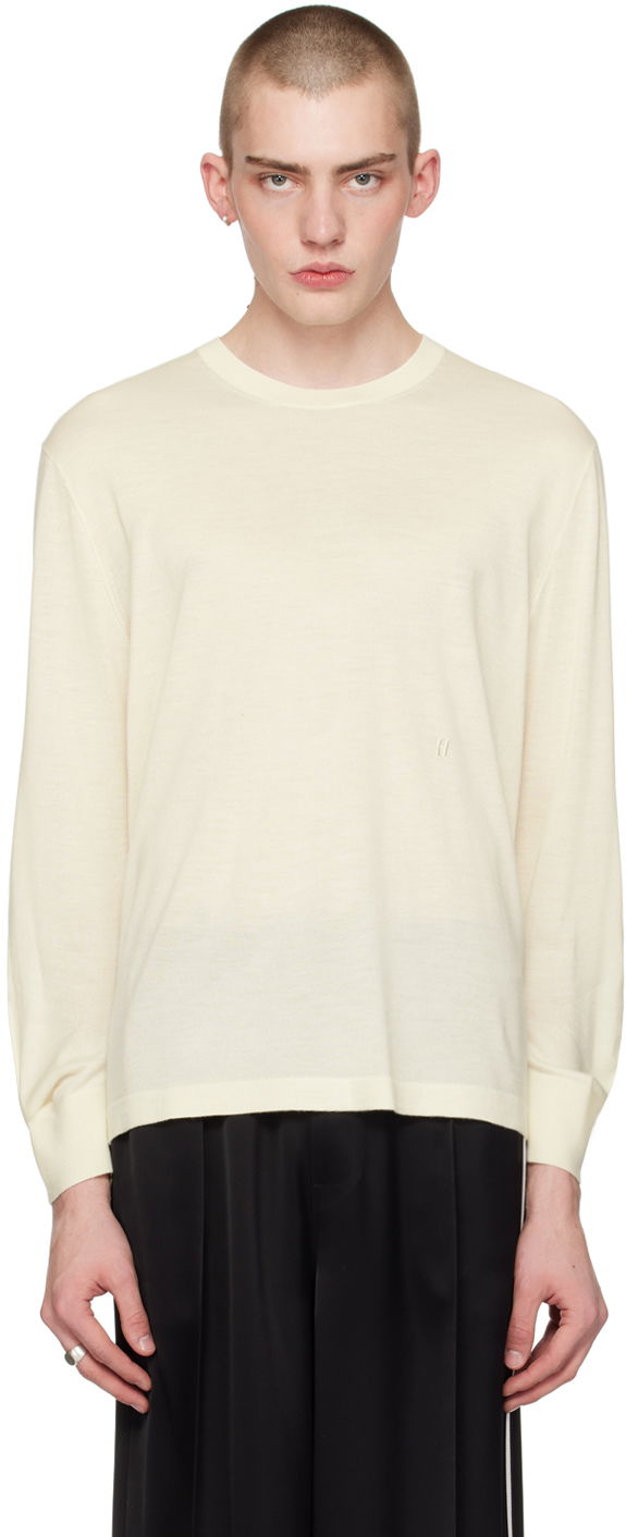 Sweater Helmut Lang Curved Sleeve Sweater Beige | O01HM703, 0