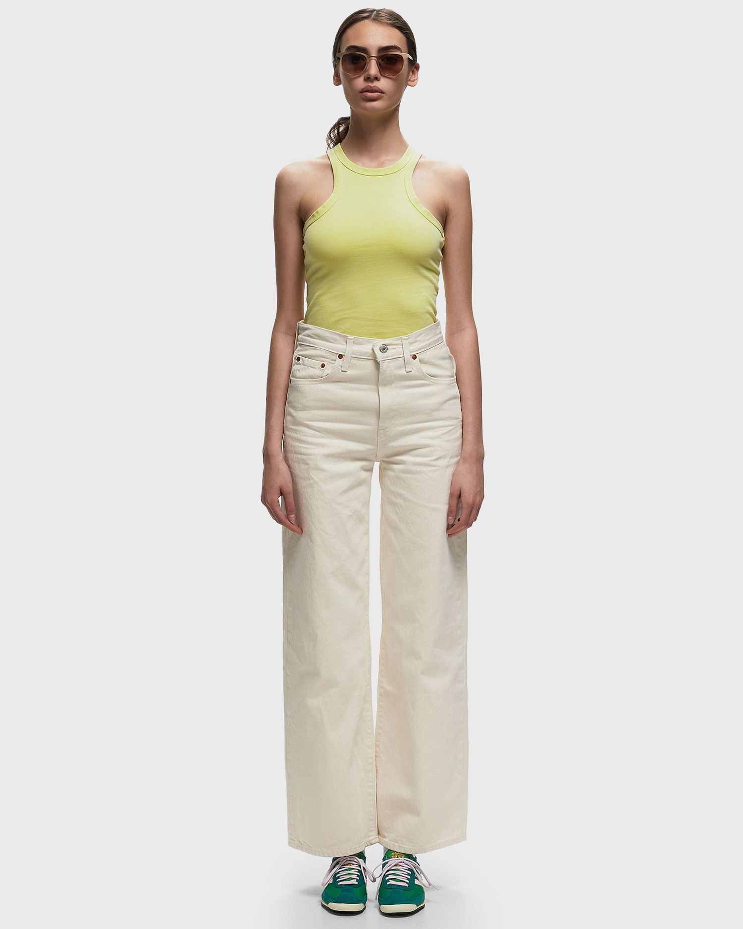 Linne Samsoe Samsoe Helene Tank Top Gul | F23300037-MELLOW-GREEN, 1