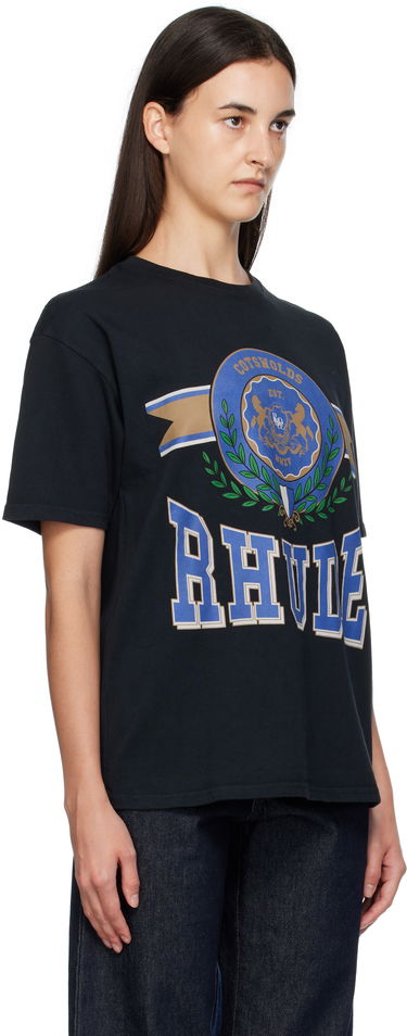 T-shirt Rhude Rhude 'Cotswold' Crest Graphic Tee Svart | RHPF25TT06012, 4