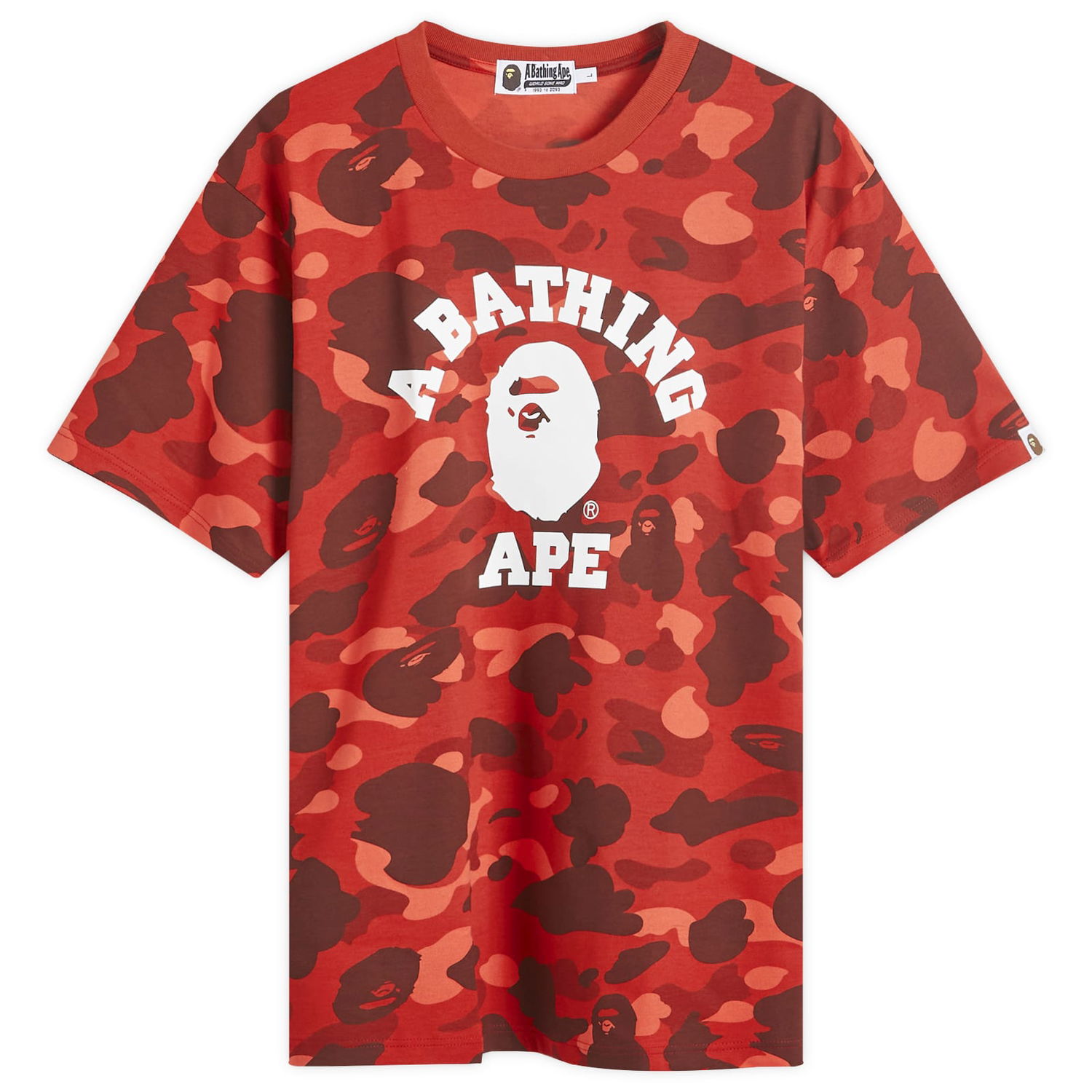 T-shirt BAPE A Bathing Ape Colour Camo College T-Shirt Röd | 001CSK301002M-RED, 0