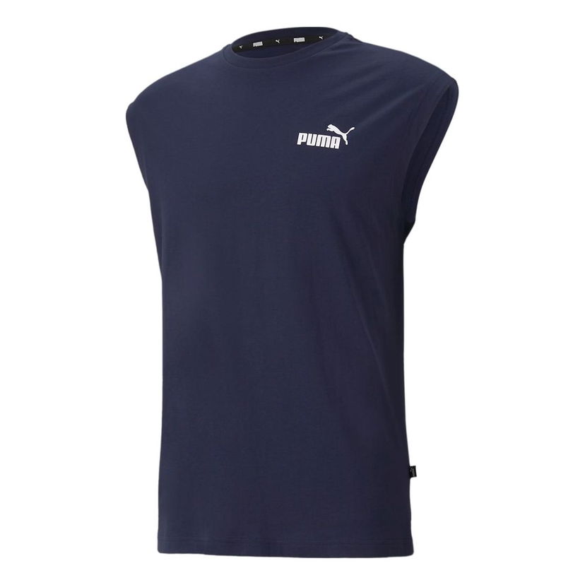 Linne Puma Essentials Men's Training Vest Mörkblå | 586738-06