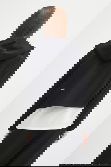 Sweatshirt PANGAIA Pangaia DNA Double Jersey Zip Up Cropped Hoodie Svart | 10002361, 2