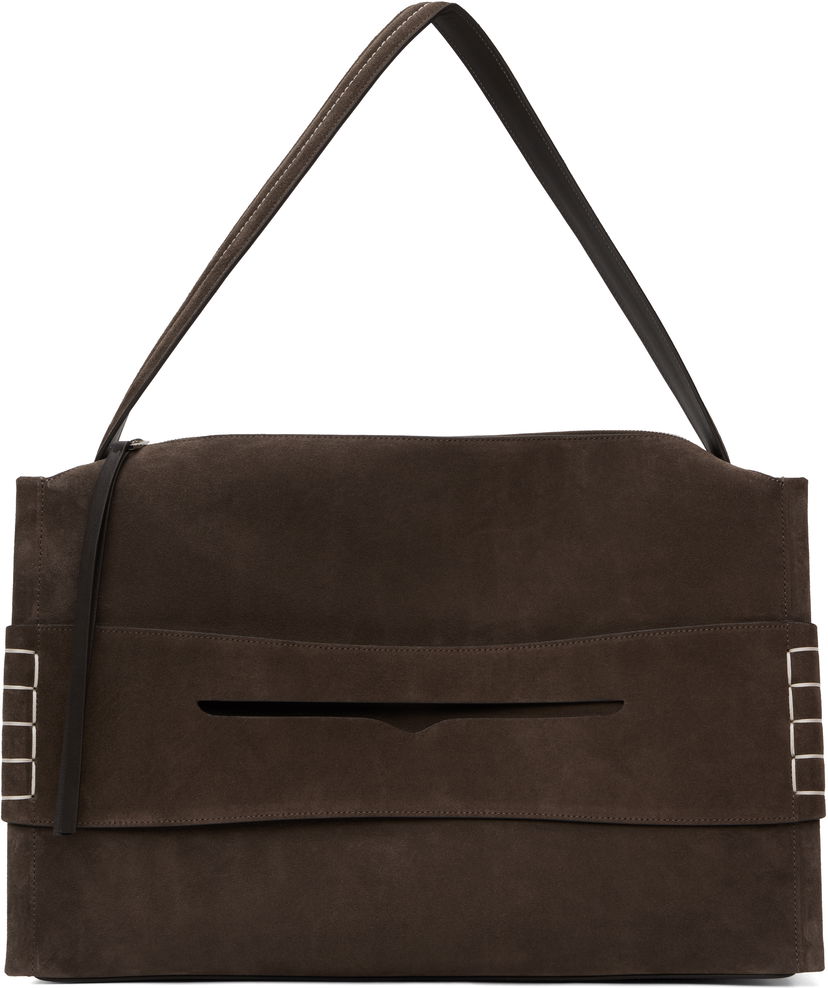 Axelväska JW Anderson JW Anderson Large Loafer Suede Shoulder Bag Brun | HB0717-LA0364