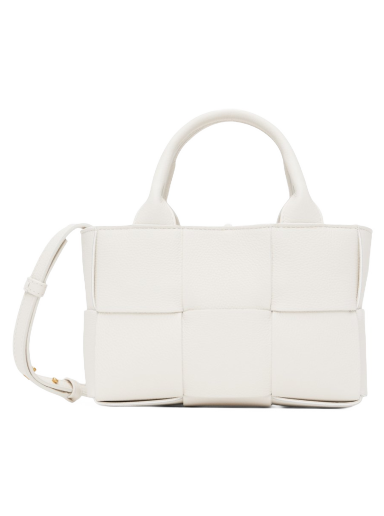 Tygpåse Bottega Veneta Mini Arco Tote Bag Vit | 729029 VCP11