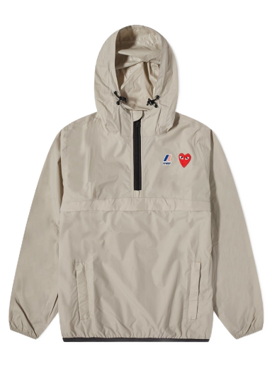 Vindjacka Comme des Garçons K-Way x Half Zip Packable Jacket Beige | P1J502-3
