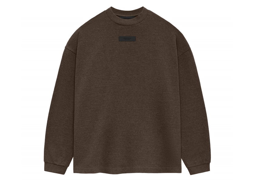 T-shirt Fear of God Core Collection L/S Tee Heather Wood Brun | 125SU244202F