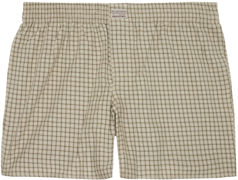 Boxare ERL Plaid Boxers Beige | ERL09UW10