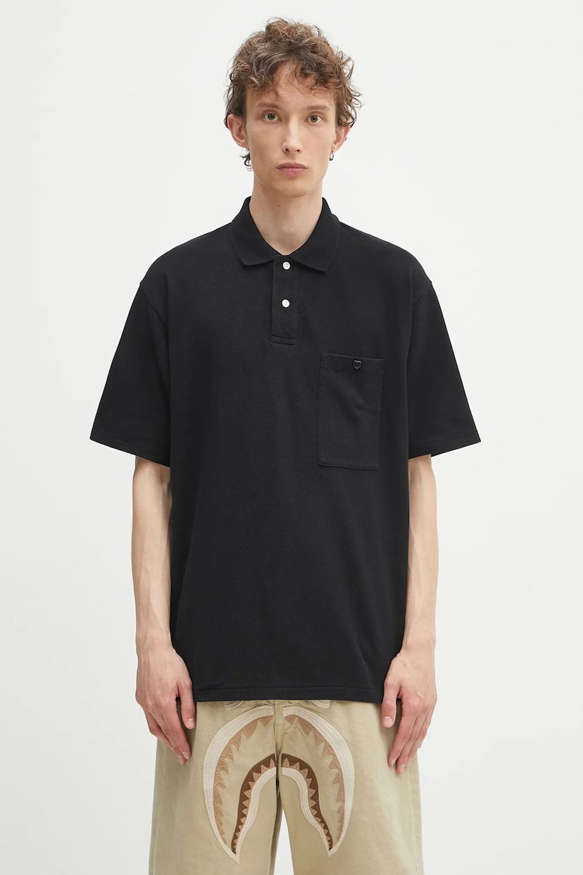Polotröja Human Made Human Made Pocket Polo Shirt Svart | HM29CS025