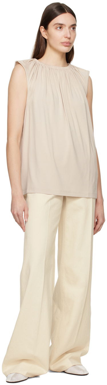 Linne TOTEME TOTEME Women's Crewneck Tank Top Beige | 242-WRT1716-FB0163, 3