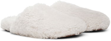 Kläder Yves Salomon Yves Salomon Merinos Curly Lamb Slippers Vit | 25W23WAA342XXMECL, 3